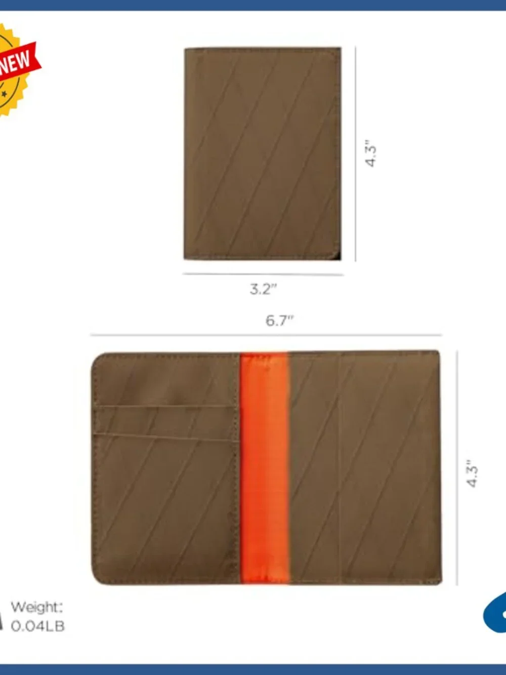 Slim RFID Bifold Wallet Holds 8-10 Cards Waterproof X-Pac VX21